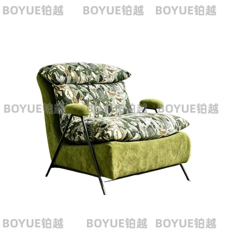Vintage Single Sofa Chair for Living Room Bedroom Study Balcony Premium Leisure Armchair Retro Accent Seat Furniture