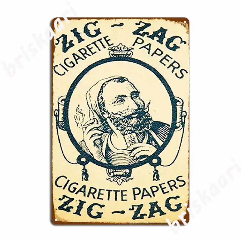 Zig Zag Papers Metal Sign Painting Décor Club Bar Club Party Design Tin Sign Poster