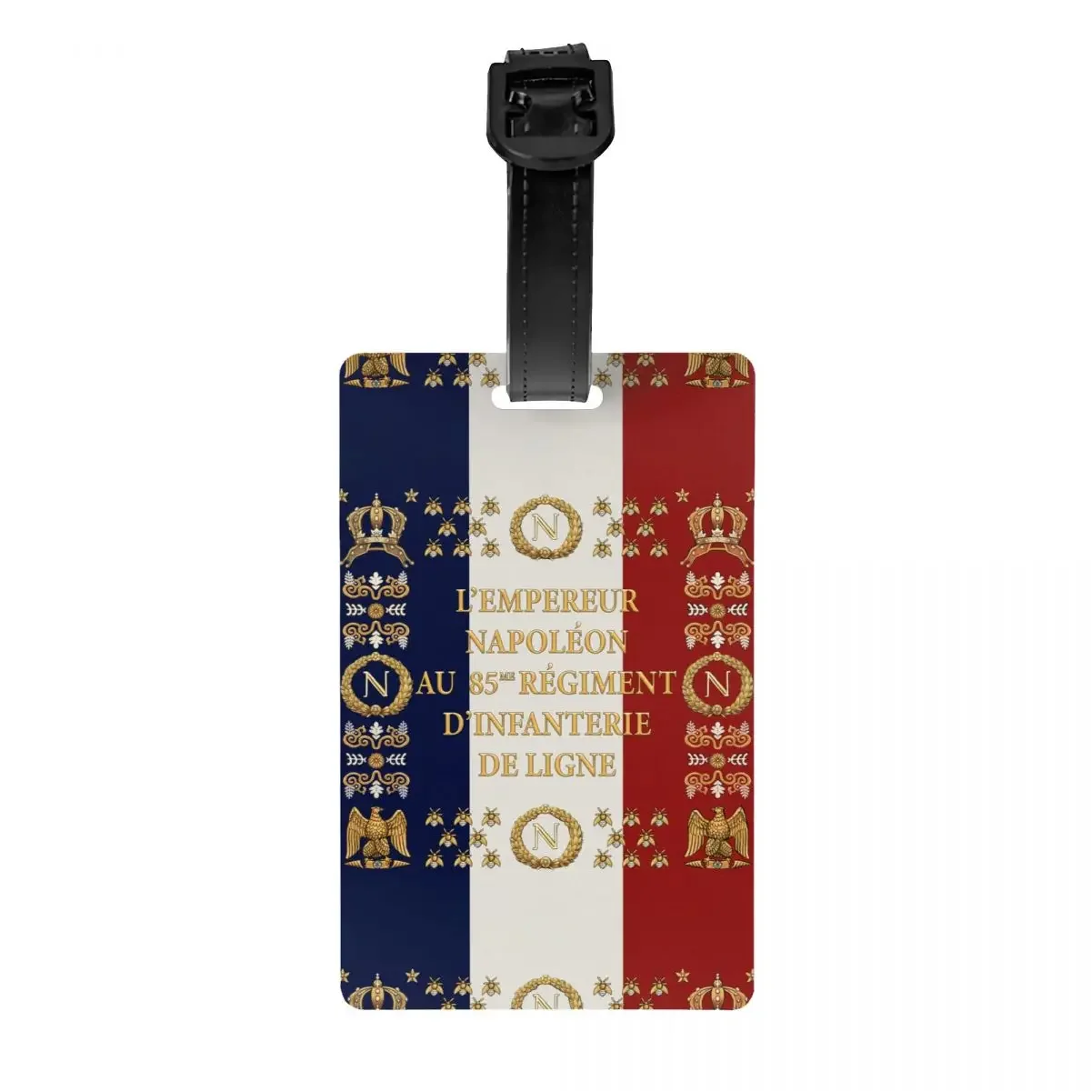 

Napoleonic French 85th Regimental Flag Luggage Tag Privacy Protection Fleur De Lis Baggage Tags Travel Bag Labels Suitcase