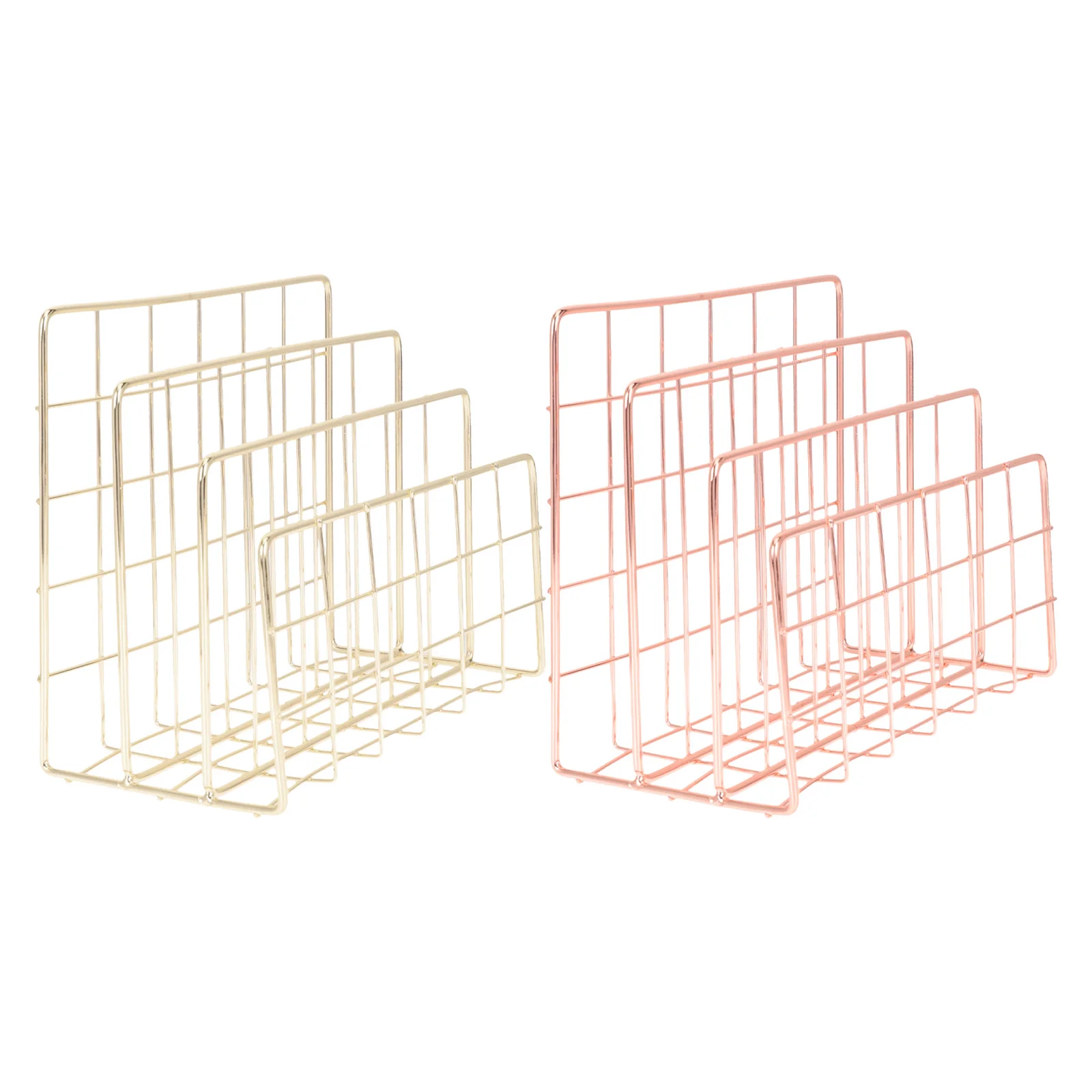 

2Pcs Desktop Letter Sorter 3-Slot Metal File Organizer for Office Home School Mail Papers Magazines Document Storage Rack