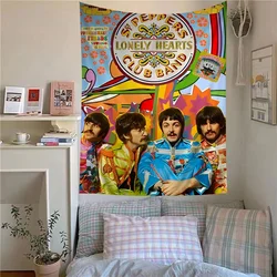 T-The-B-Beatles Rock Band Printed Large Wall Tapestry Hanging Tarot Hippie Wall Rugs Dorm Home Decor