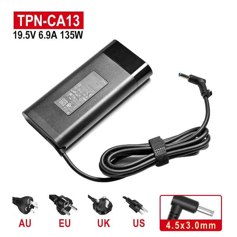 19.5V 6.9A 135W Laptop Charger Power Supply For HP L15534-001 TPN-DA11 TPN-CA13 Spectre 15 x360 Omen 15 17 Pavilion Gaming 15 17