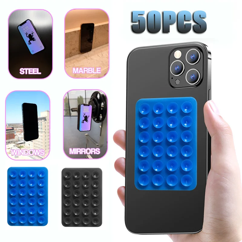 

Thickened 24 silicone square suction cups cell phone tablet computer luggage suction cup universal charger suction cups