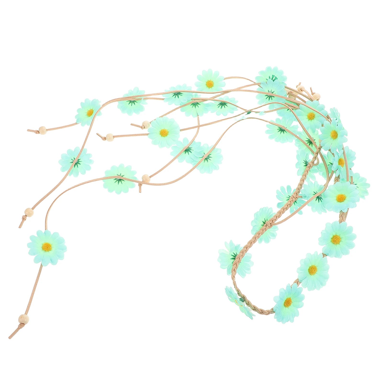 

Floral Headband Women Spring Boho Crown Headdress Mexican Beads Adjustable Hippie Style Hair Accessories Vibrant Colors