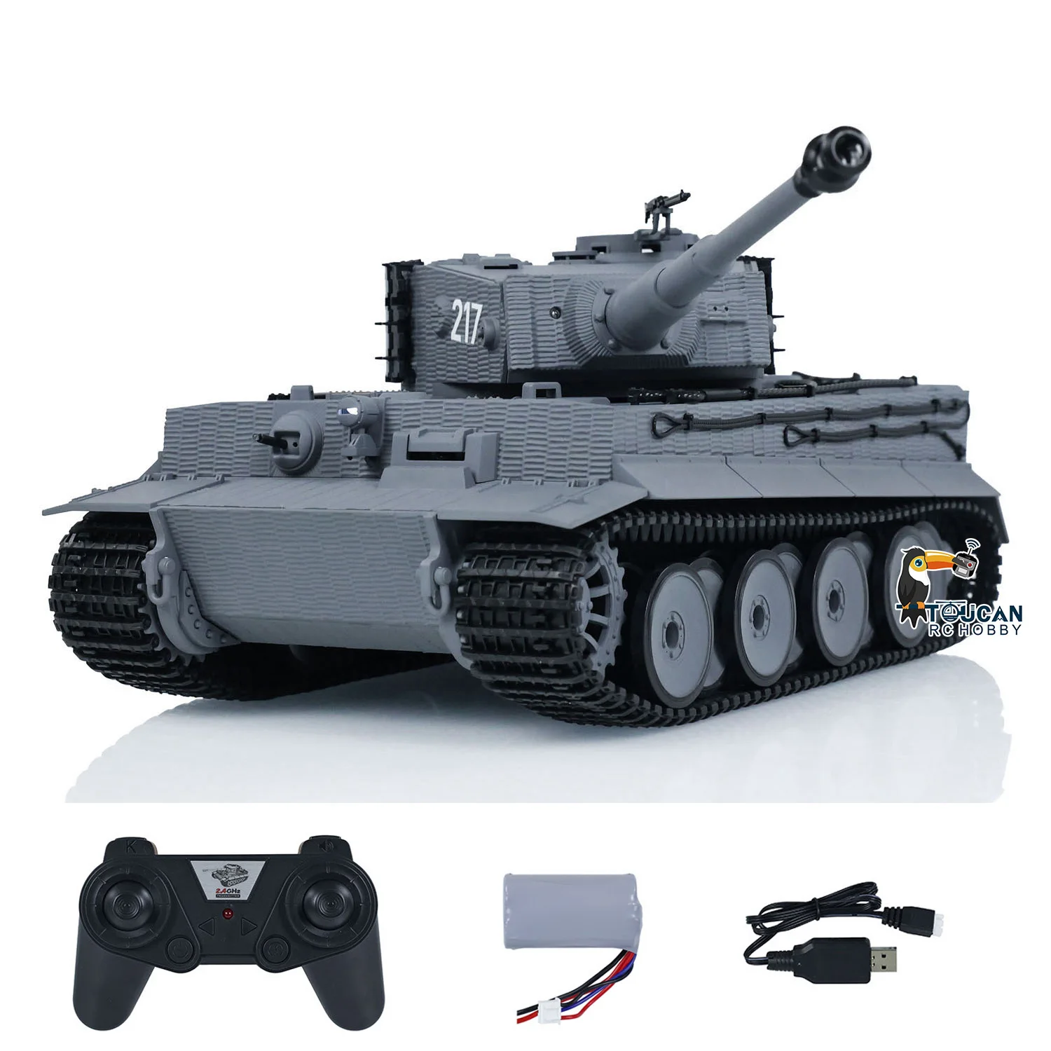 1/24 RC Battle Tank Taigen Tiger I Remote Control Military Tank Infrared Combat Exciting Toy Battle Realistic Model TH23570-SMT7