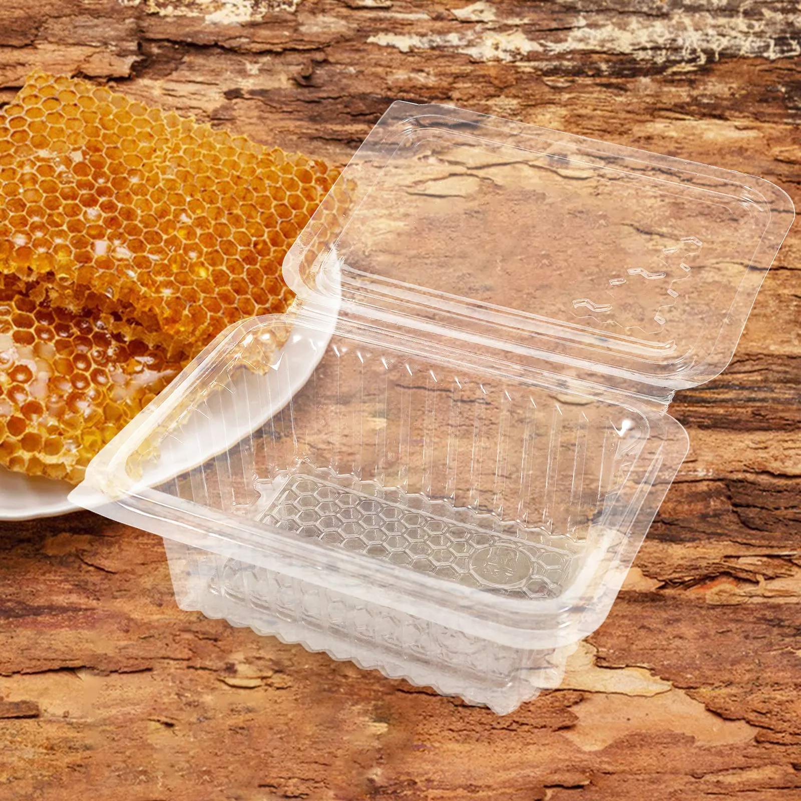 10 Pcs Beekeeping Supplies Hive Tool Clear Honeycomb Container Holder with Lid Keeper Transparent