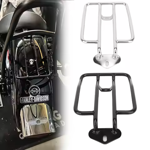 Chrome Motorcycle Rear Solo Seat Luggage Rack Support Shelf Gloss Black For Harley Sportster Iron XL 883 1200 2004 2005-2021