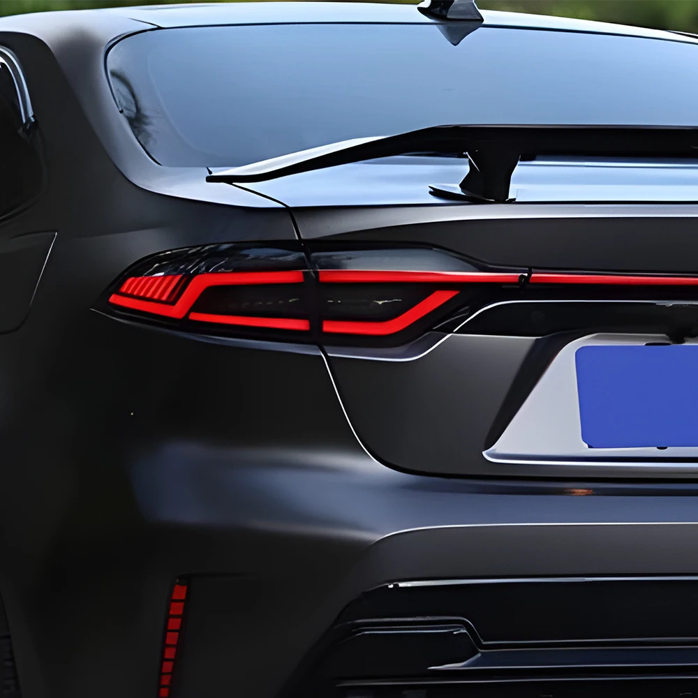 Zestaw tylnych świateł LED w stylu Porsche do Toyoty Corolla Levin, roczniki 2019-2023, nowe, 12V, z efektem uruchamiania, akcesoria tuningowe.
