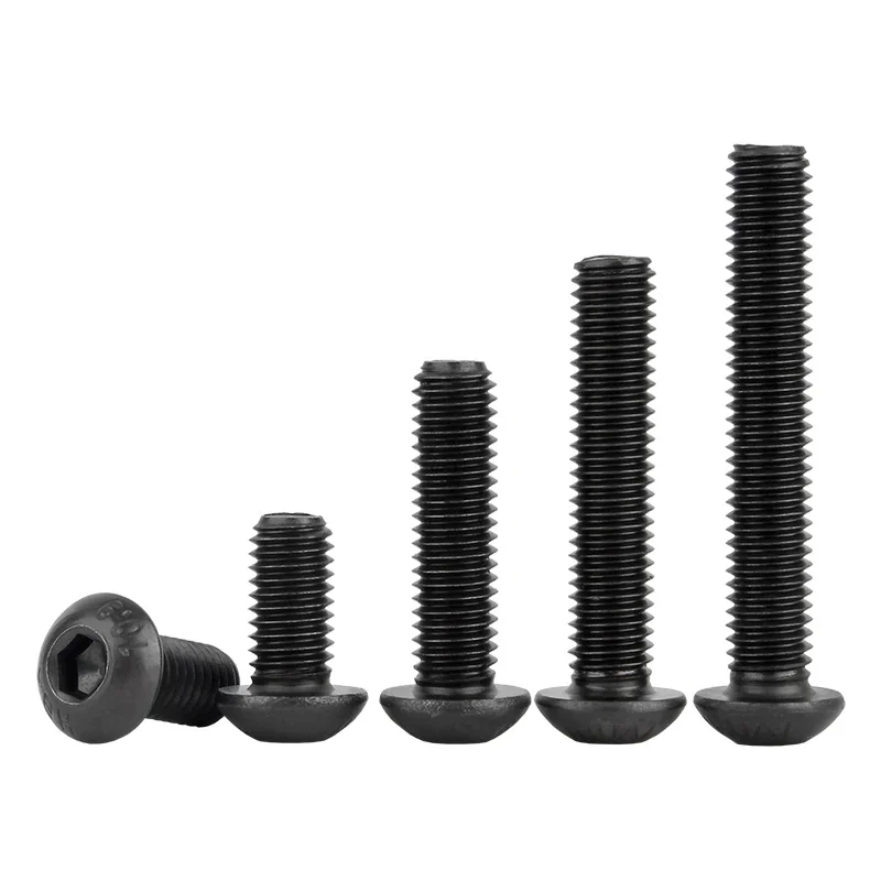 Bsw-マッシュルームヘッドネジ、ソケットボタン、ブラックヘキサゴン、英国標準、六角ボルト、1/8、5/32、3/16、1/4、5/16、3/8、グレード10.9