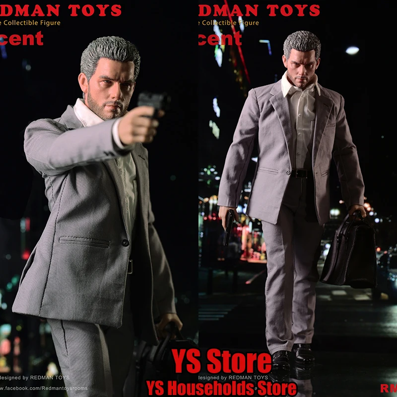 REDMAN TOYS RM056 1/6 Vicent Killer Tom Cruise Movie Cloth Action Figure Handsome Suit Tough Guy Design 12