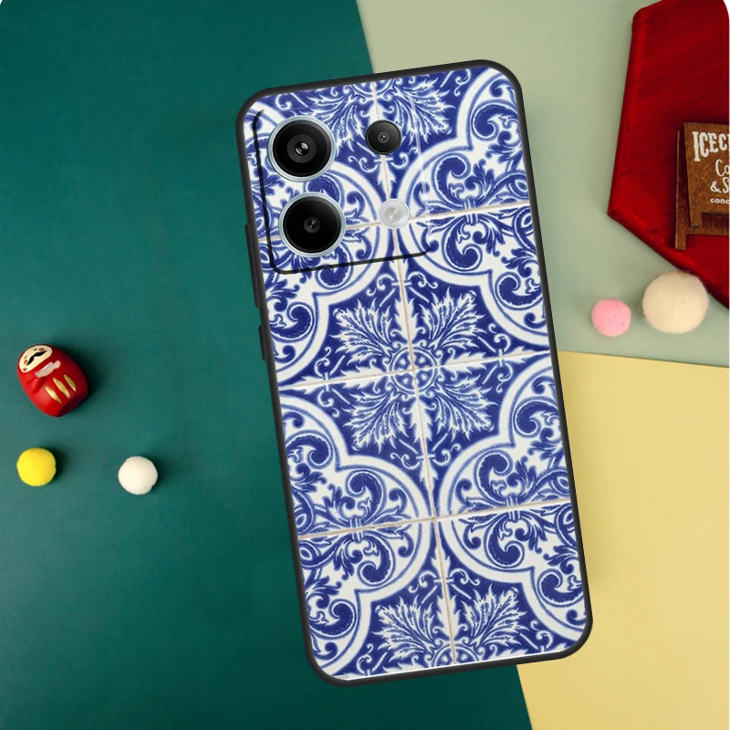 Portuguese Tiles Case For Redmi Note 13 Pro Note 12 9 10 11 Pro 9S 10S 11S 12S Redmi 9C 10C 12C 13C Cover