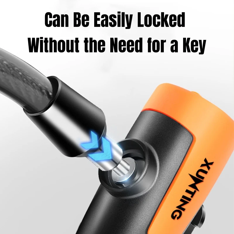 Bike Secure Keys Lock Bike Cable Lock with Mounting Bracket Weathproof Anti Theft Scooter Bicycle Lock