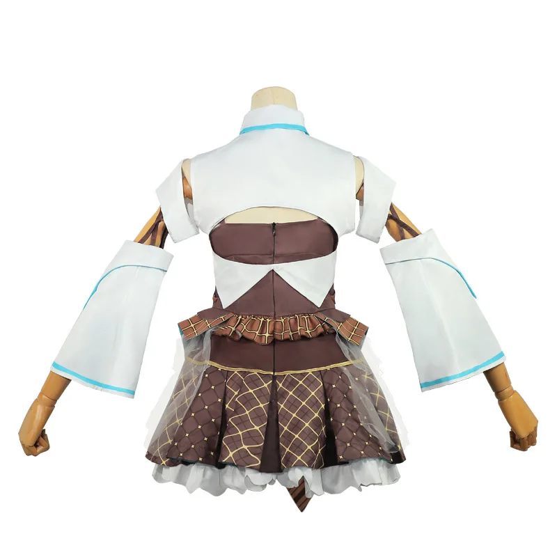 Disfraz de Anime colorido para escenario Miku Cosplay Sunshine falda de uniforme de vacaciones, traje completo, vestido de princesa para niña linda