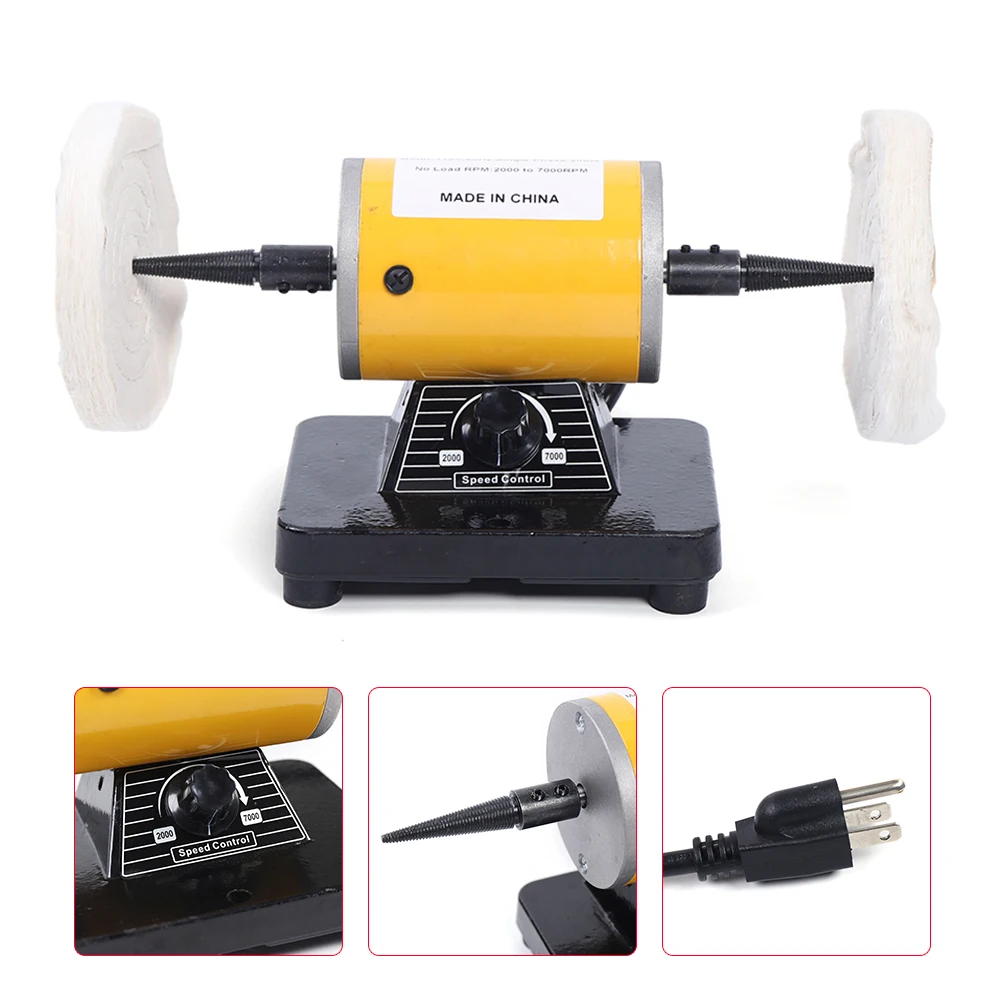 110V Lathe Buffing Dental Mini Polishing Polisher Machine Lathe Buffing For Jewelry Grinders