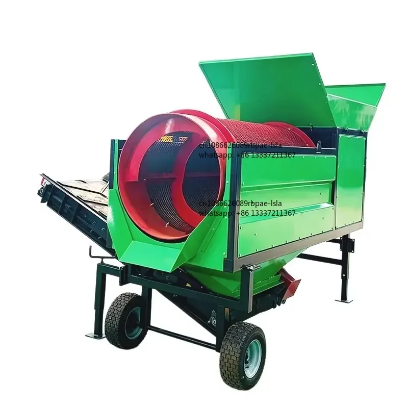 2026 Hot Sale Trommel Screen Topsoil Sand Sieving Screening Machine Mobile Screening Machine Vermicompost Sieving Machine