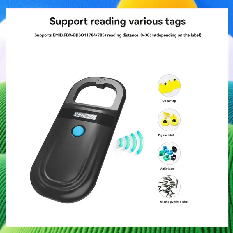 

134.2Khz 125Khz Dual-Frequency Pet RFID Reader Chip Scanner USB+Bluetooth Pet Cat Dog Chip For Animal Tag-ABPS