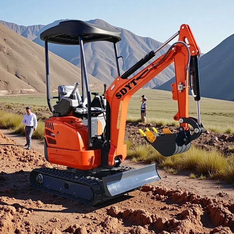 Equipo Tractor agrícola Fábrica Mini Tractor Accesorios de jardín Ce Epa Euro 5 Kubota Motor Mini excavadora personalizada