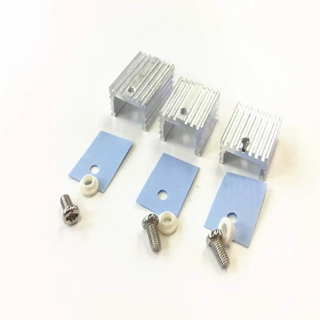 Transistor Heatsink Module Kit with Metal Fins TO-220 Insulation Sheets for IC Motherboard Cooling