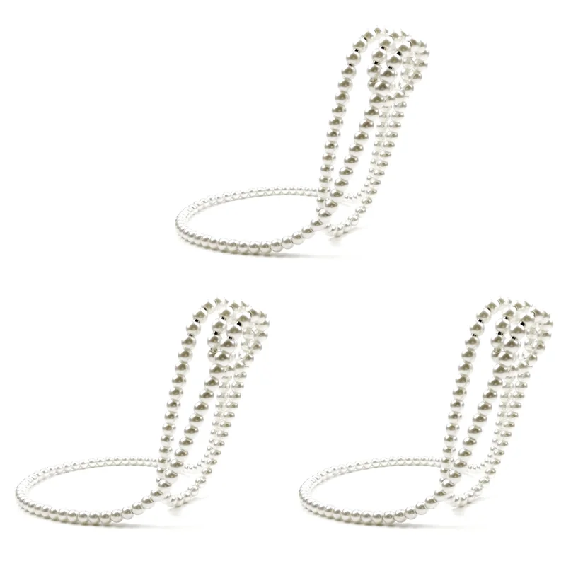 

SEWS-3X Новинка, подставка для вина с жемчужным ожерельем, плавающая подставка для вина с ожерельем из искусственного жемчуга, металлическая подвесная подставка для красного вина