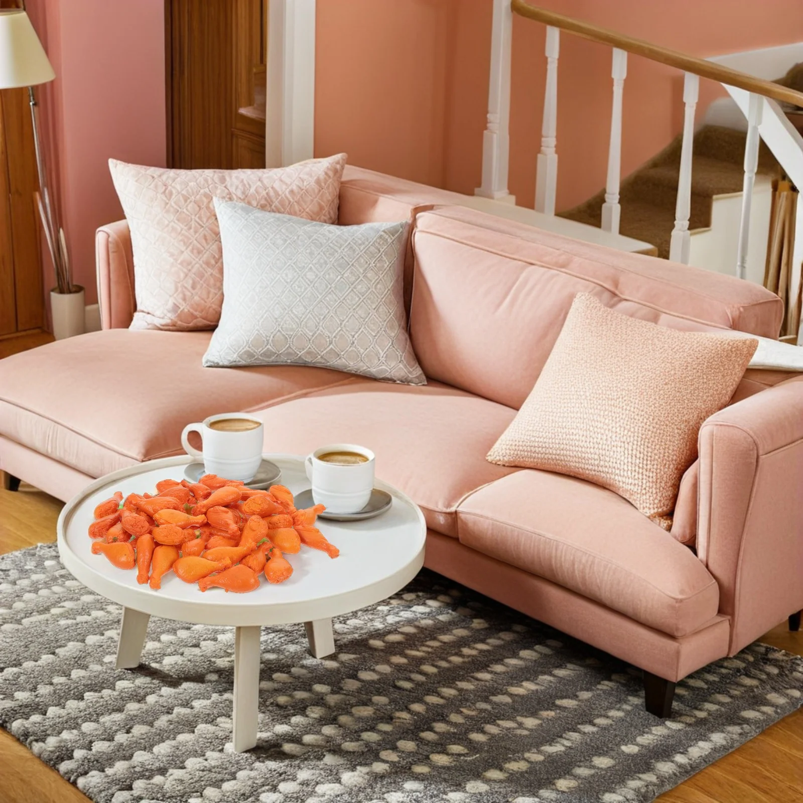 40 stuks miniatuur kippenpoot nep voedsel realistische rode gestoofde drumstick simulatie mini keuken poppenhuis voedselaccessoires