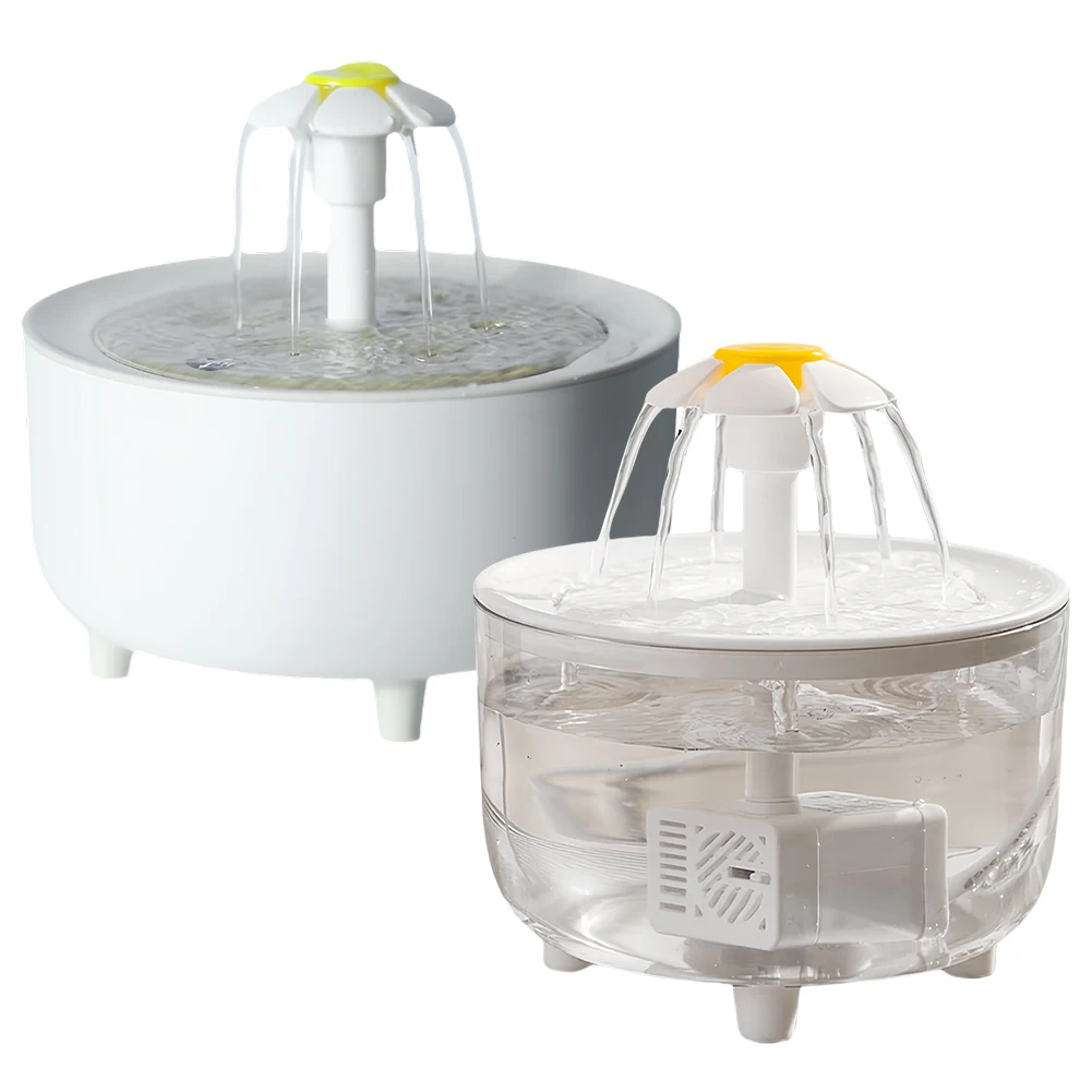 

1200ml Electric Mute Pet Drink Bowl USB Auto Filter Transparent Cat Drinker Cats Water Dispenser Automatic Cat Drink Bowl Filter