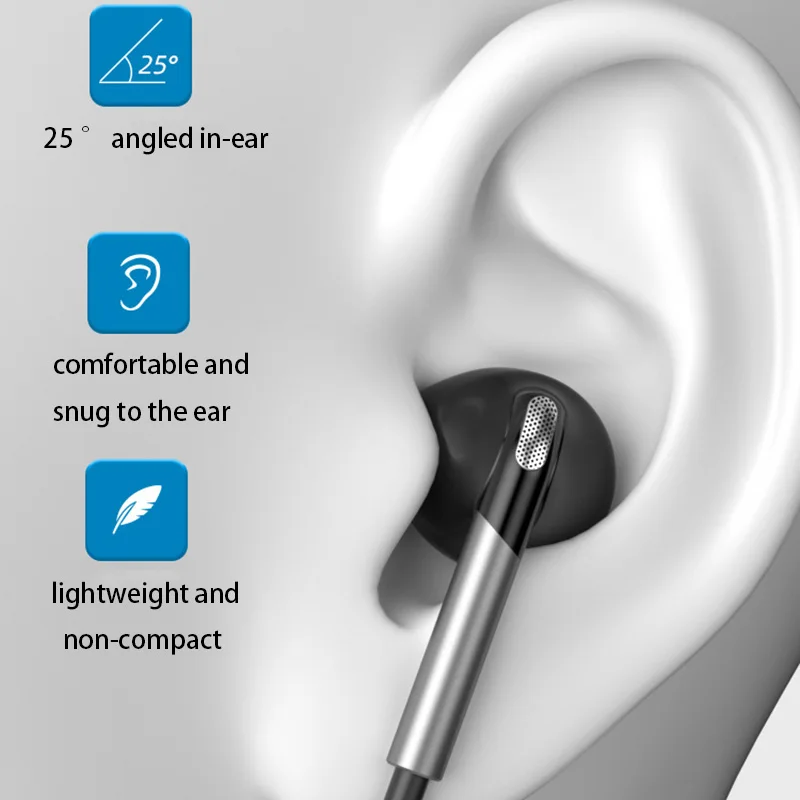 Vendita calda Auricolare in-ear Auricolari cablati di altissima qualità HIFI Sport e affari Auricolari HD in lega di alluminio ABS tutto in uno