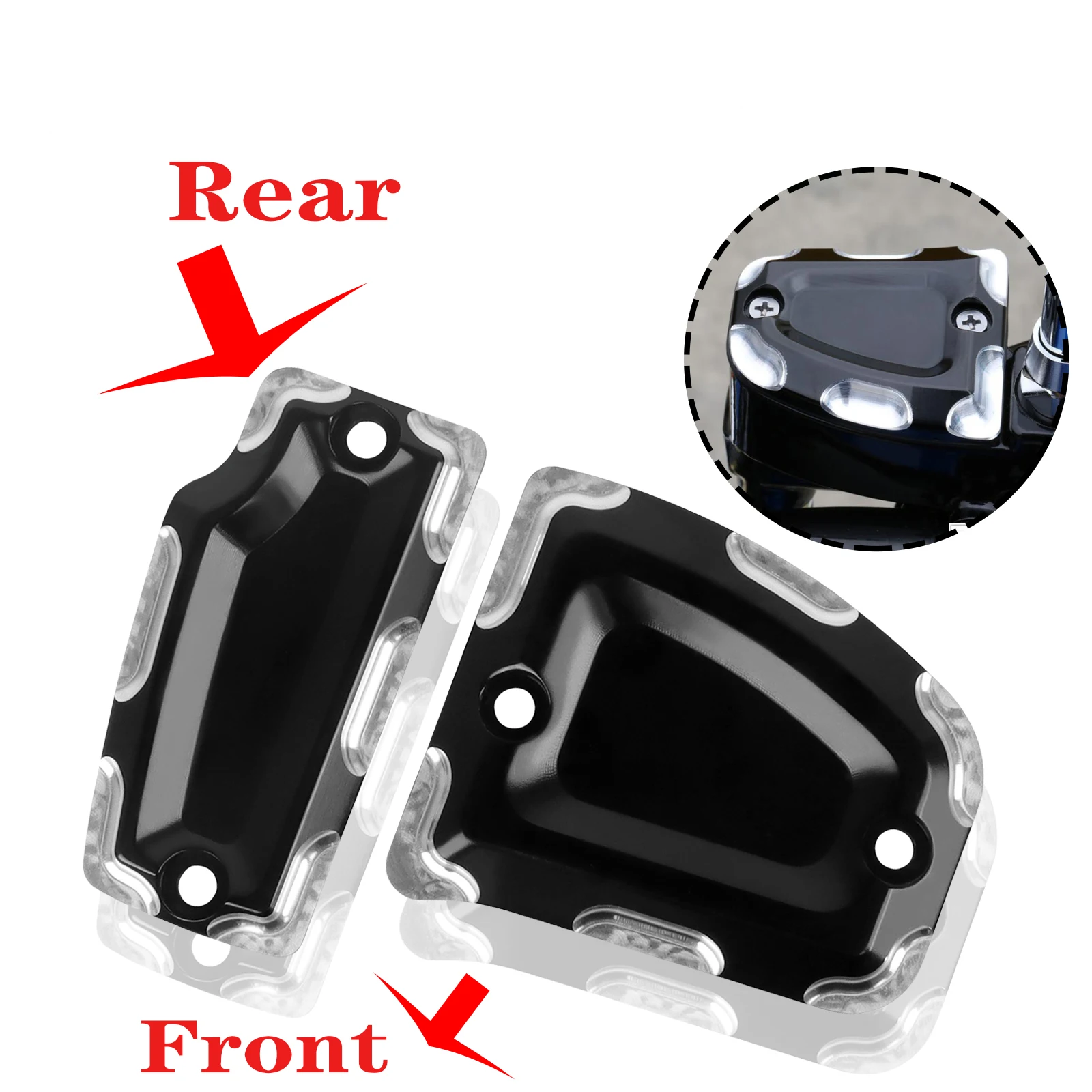 For Indian Scout/Scout Sixty Bobber All Years CNC Rear&Front Brake Oil Fluid Reservoir Cap Cylinder Cover Motorcycle Accessories