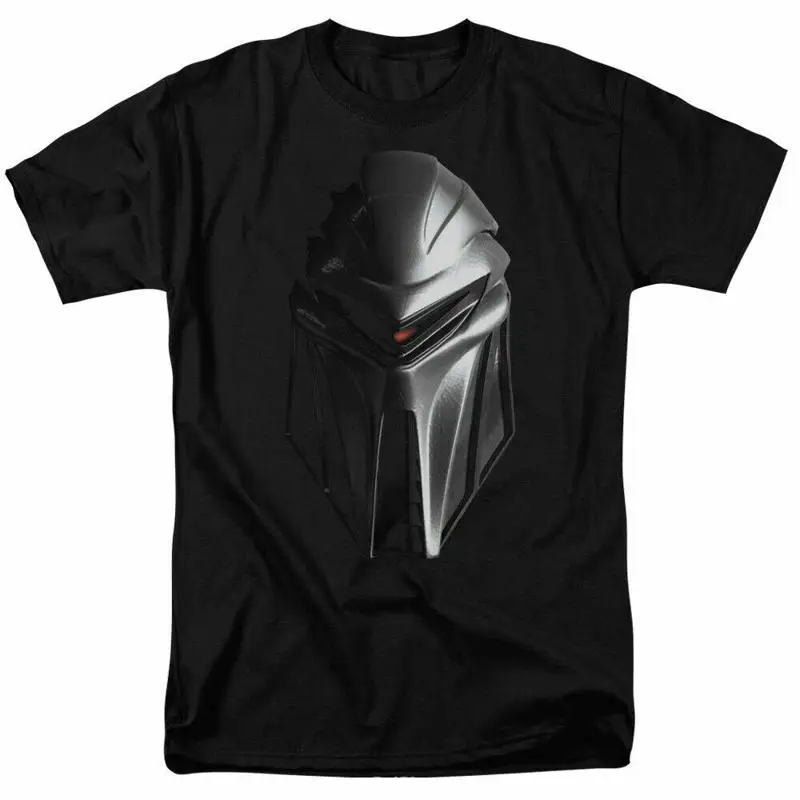 

Battlestar Galactica Cylon Head T Shirt Licensed Sci-Fi TV Show Tee New Black