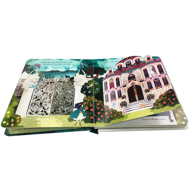 Usborne Peep Inside A Fairy Tale Beauty and The Beast ثلاثية الأبعاد رفرف الإنجليزية كتب مصورة للأطفال الأطفال قراءة كتاب القصة