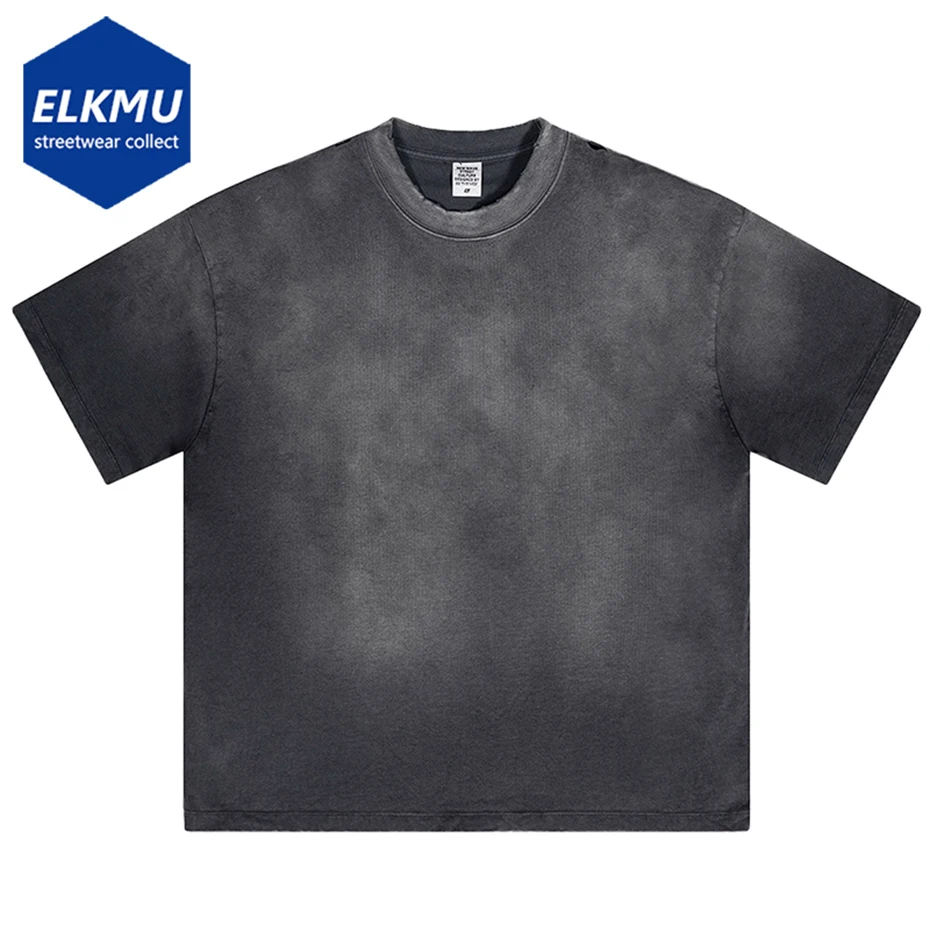 

Vintage Oversized T-shirts Men Summer Casual Loose Tee Tops Washed Retro T Shirts Streetwear Harajuku Hip Hop Tshirts