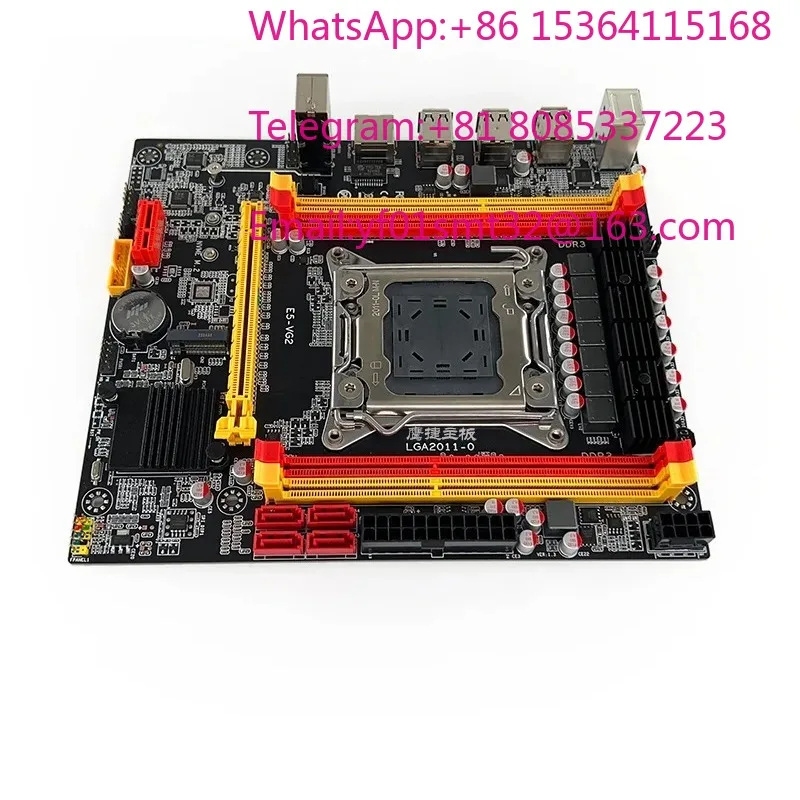 1PCS LGA2011 Desktop Motherboard DDR3 Memory Compatible With Xeon E5 Series V2 CPUs Server Industrial Mainboard