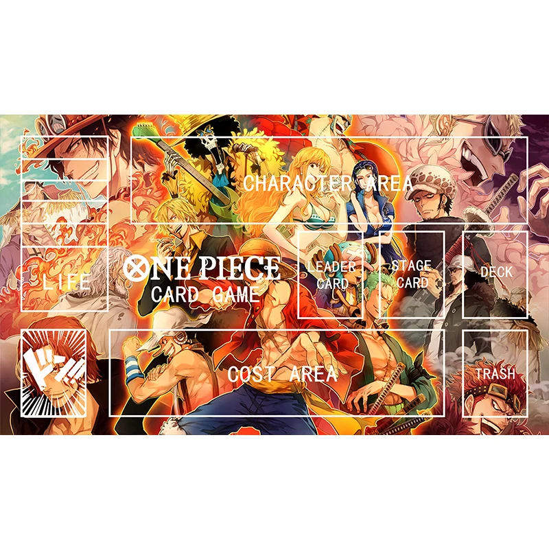 OPCG One Piece Luffy Zoro Uta Shanks Board Game Card Mat Classic Anime Battle Game Collectible Card Protective Mat Gifttoy 60X35