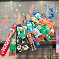 Tralalero Tralala Keychains Tungtung Sahur Brainrot Anime Action Figures Key Ring Bags Car Keys Pendant Kids Classic Toys Gift