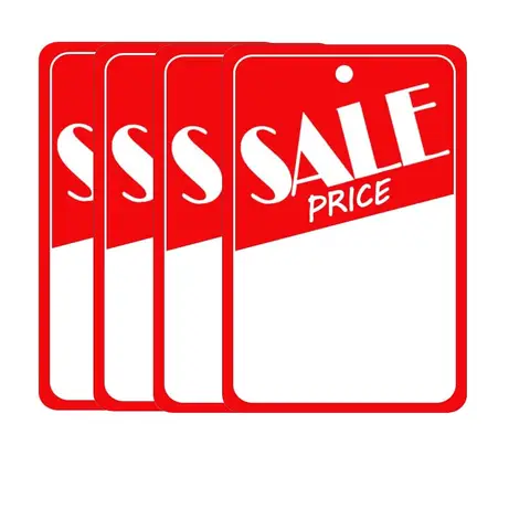 Sale Price Tags 2x3 Inch Retail Labels, Business Store Signs Cardstock 100Pcs