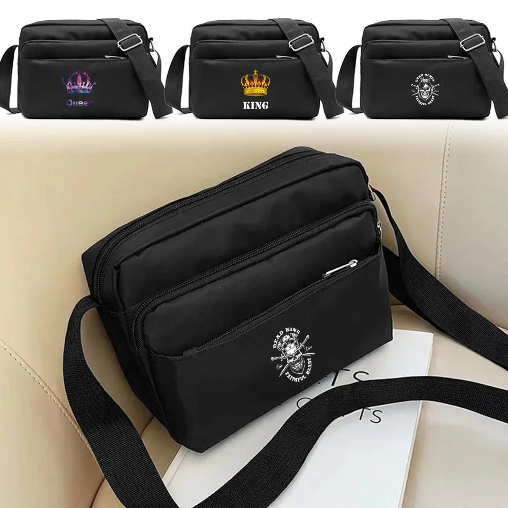 Outings Portable Crossbody Bag Casual Shoulder Bag Multipocket Storage Large Capacity King Series Adjustable Strap Shopping Bag