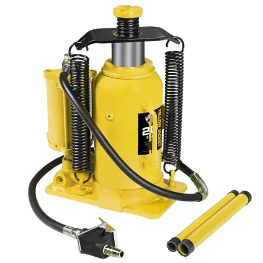 

Пневматический бутылочный домкрат на 20 тонн, сверхмощный, для подъема грузовиков и автомобилей, с ручным пневматическим насосом, в цвете Yel