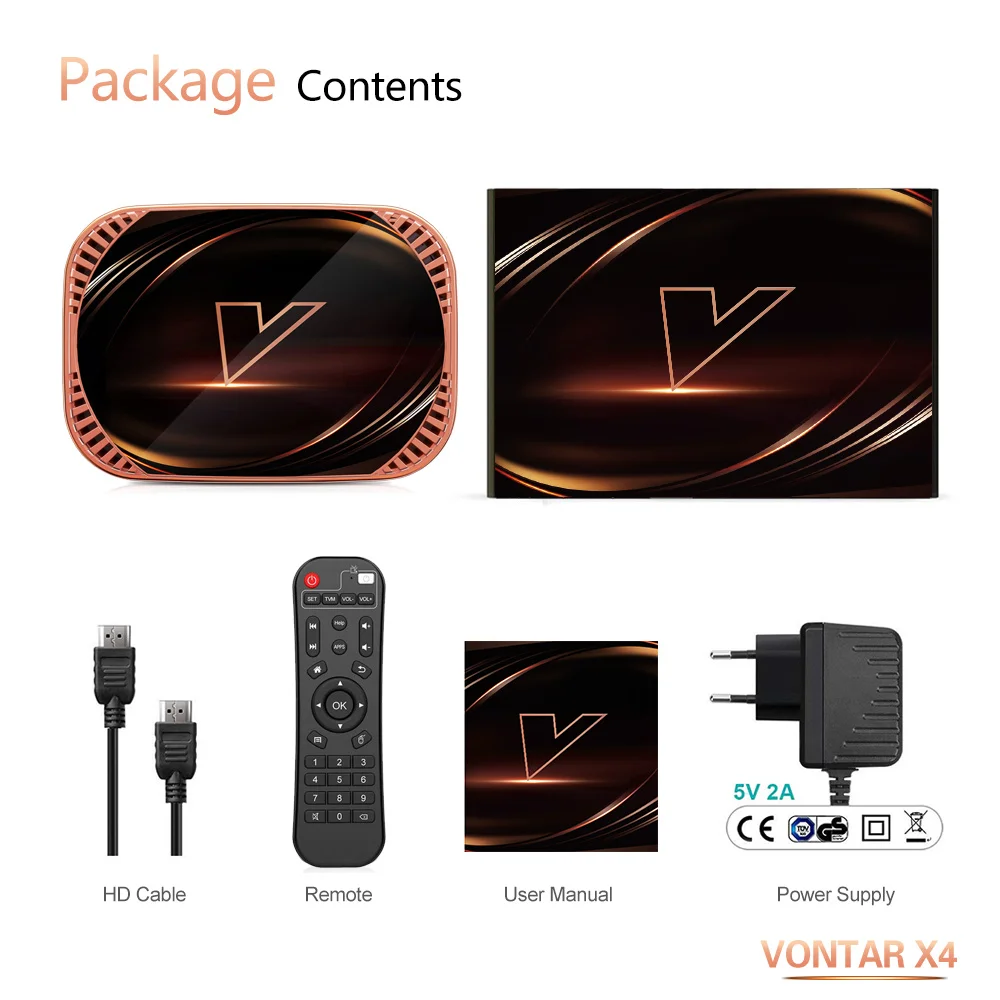 Android 11.0 TV Box Amlogic S905X4 VONTAR X4 aggiornamento da X3 4GB 32GB 64GB 128GB 1000M Dual Wifi AV1 8K Android 11 Media Player