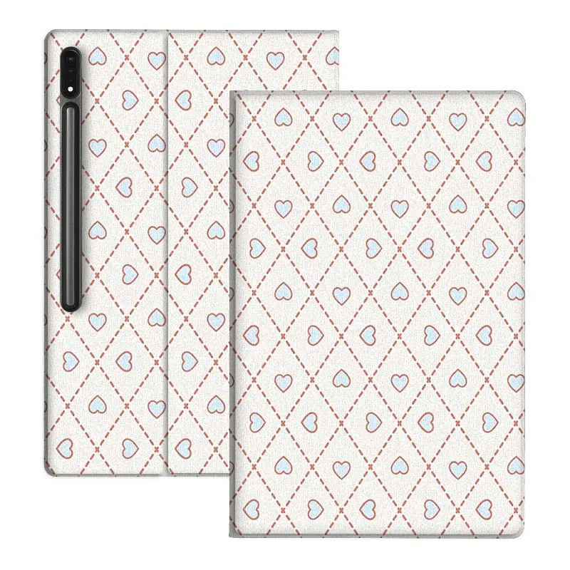 Mode süße Tulpe Herz für Samsung Galaxy Tab S7 S8 S9 S10 11 12,4 13,1 FE Plus Lite Zoll Cover Tablet Hülle