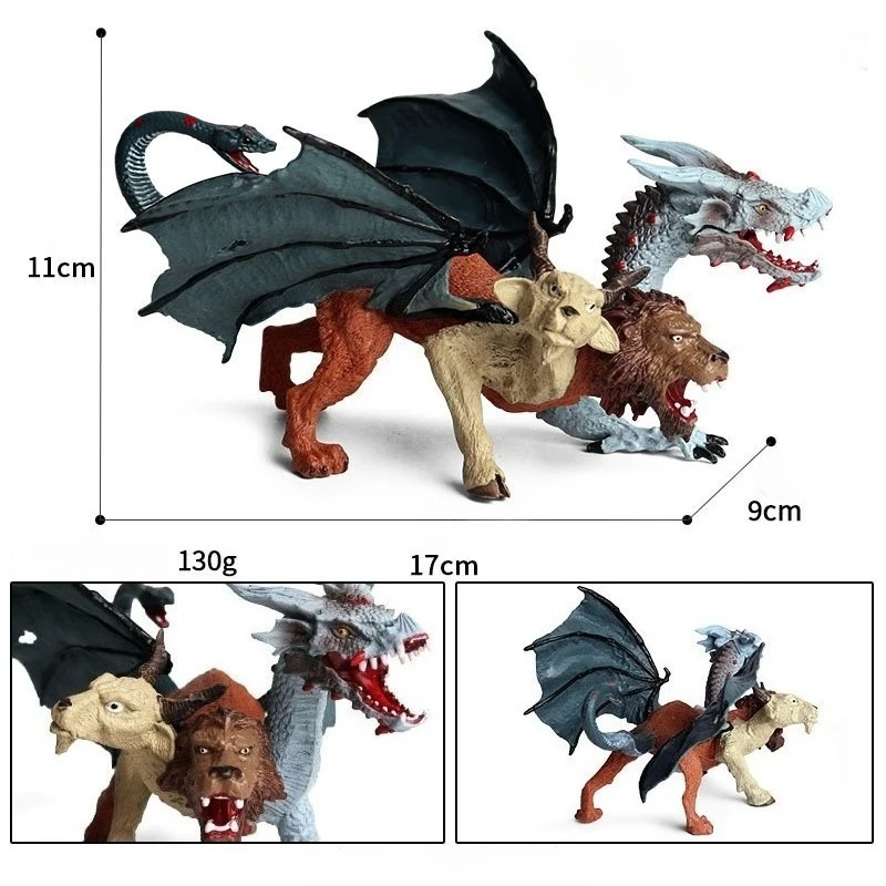 Modelos de dinosaurios sólidos, demonios de hielo, monstruos de pulpo, magma golems y otras figuras mágicas de bestia mítica y dragón