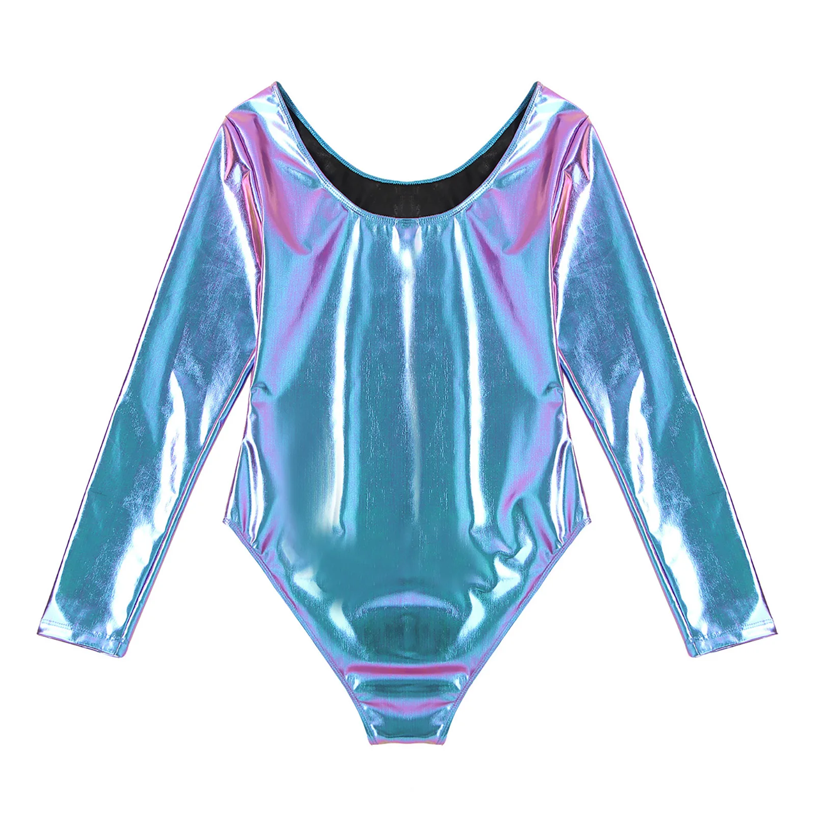 Delle donne di modo Lucido Lattice Costume Da Bagno Perizoma Body Tuta Costumi Da Bagno Pelle Verniciata Costume Da Bagno Aderente Ginnastica Danza