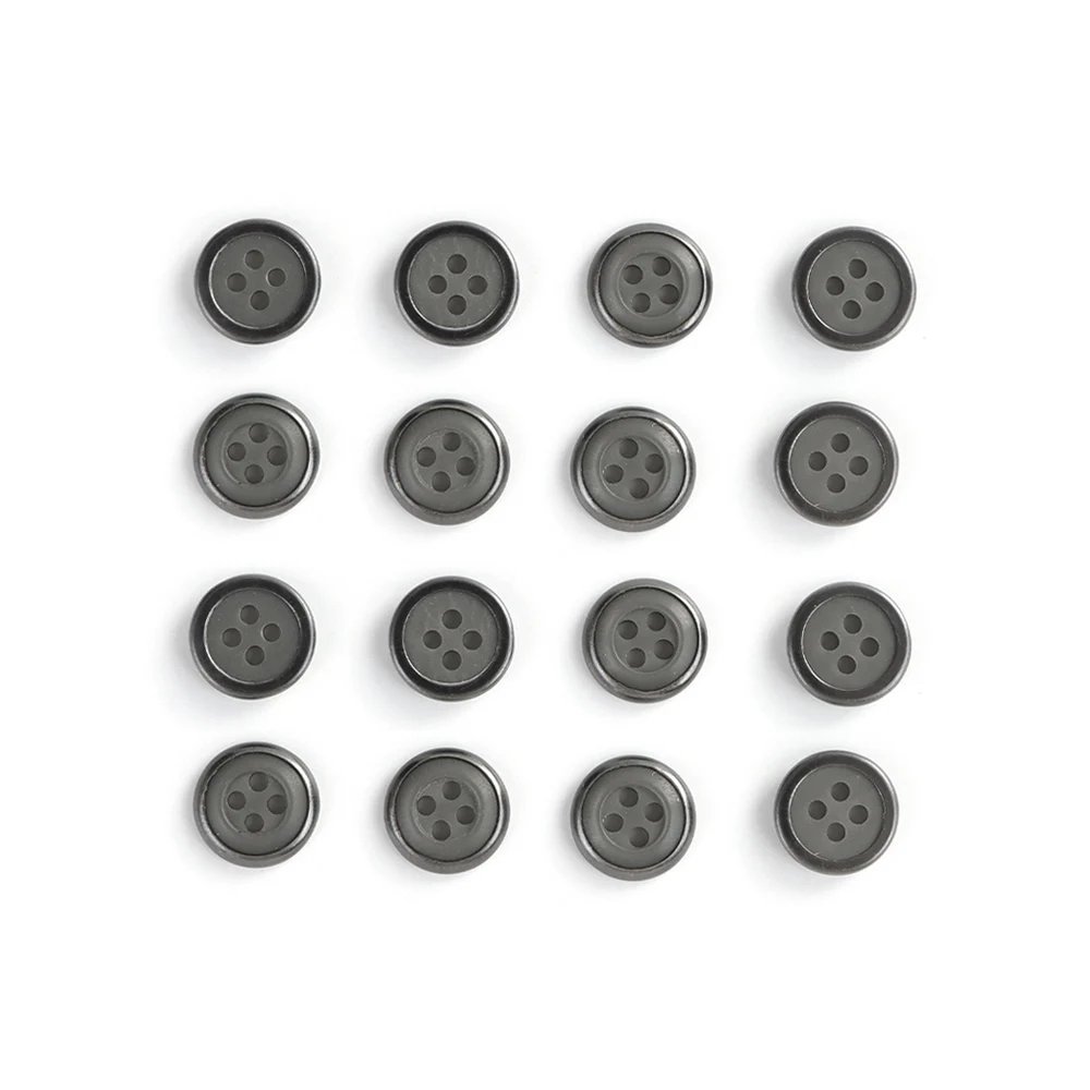 12 шт. разноцветные пуговицы из смолы с 4 отверстиями в стиле милитари, швейные пуговицы для брюк, курток, униформы, сумок-12 мм