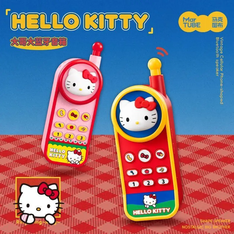 New Sanrio Hellokitty Mobile Toys Anime Hellokitty Bluetooth Speaker Toys Girls Birthday Gift Can Be Record Phone Ornaments Toys