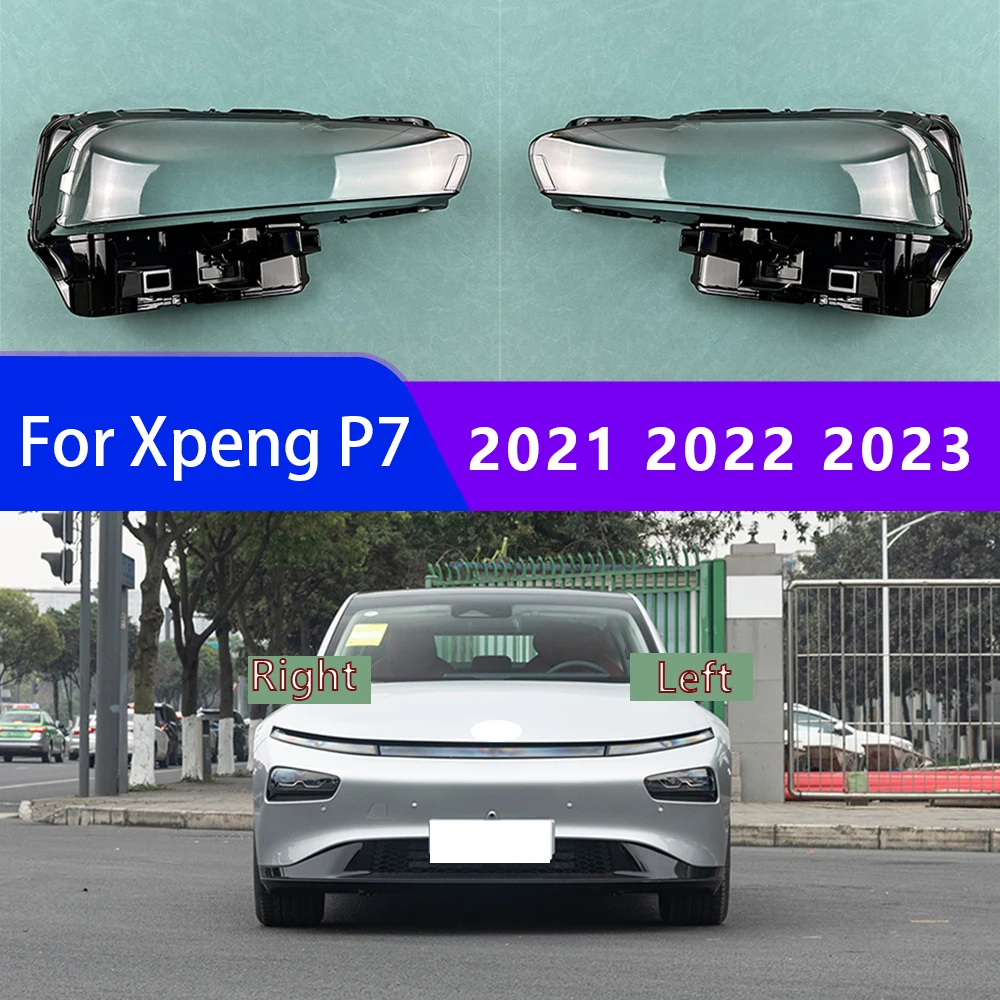 

For Xpeng P7 2020 2021 2022 Headlamp Transparent Lampshade Shell Masks Headlight Cover Lens Plexiglass