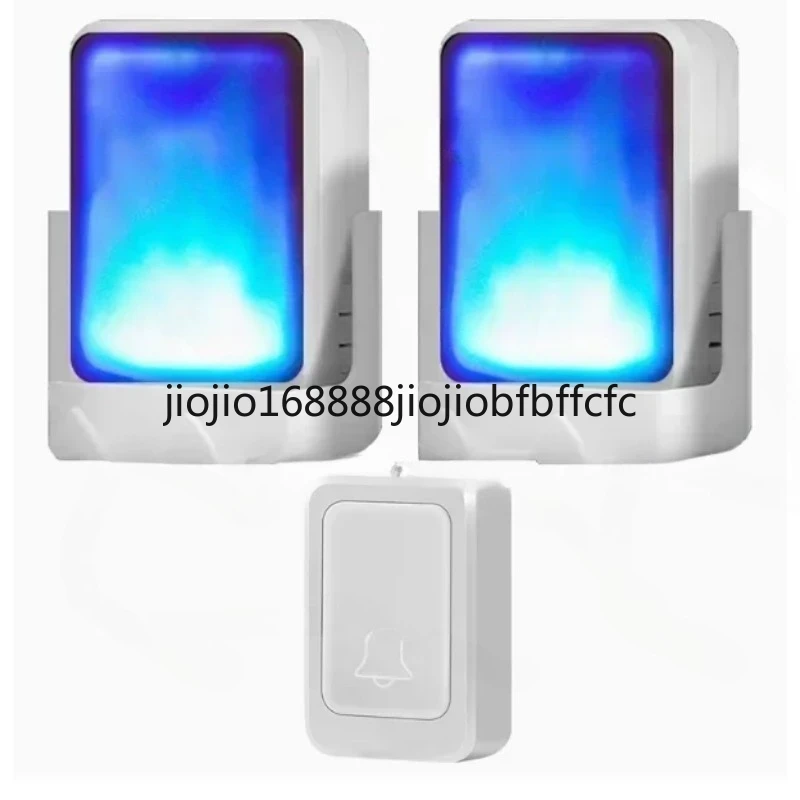 Suitable For 7 Colors Light Flash Music Doorbell Wireless Door Bell Suitable For The Deaf/Hard Of Hearing M Usic