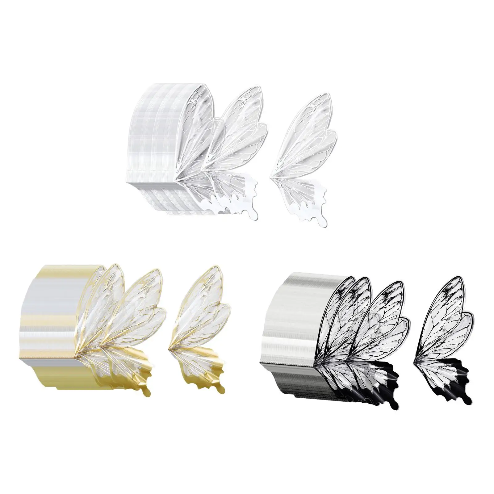 80Pcs Flower Wrapping Papers Butterfly Wing for Wedding Graduation Ceremony