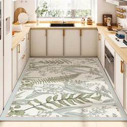 Small Fresh Style Kitchen Floor Mat PVC Leather Non-slip Balcony Rug Home Oil-proof Waterproof Impermeable Carpet Ковер Tapis 러그