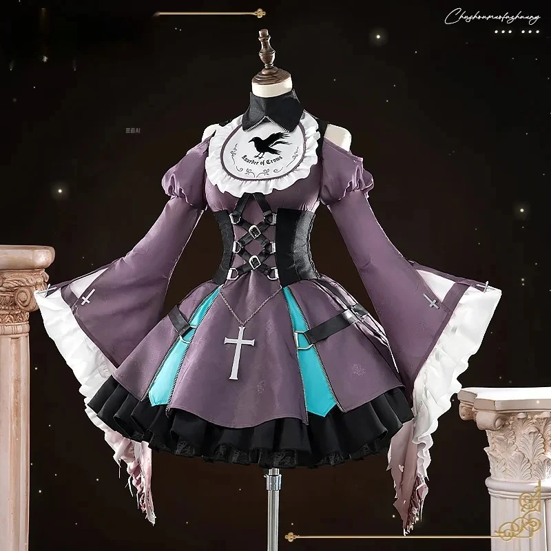 

【Косер】Игровой проект Sekai, красочная сцена Хацунэ M электр, карнавальный костюм, униформа, вечеринка на Хэллоуин для женщин и мужчин, карнавальный реквизит2025