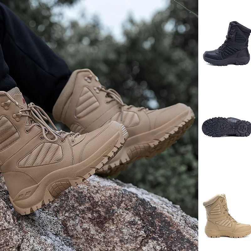 

High - Top Combat Boots Training Shoes, Anti - Slip And Wear - Resistant, Adapt To Complex Terrains