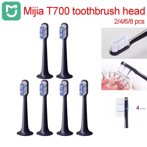 2/4/6/8Pcs Original Mijia Toothbrush Head T700 Sonic Electric Toothbrush Waterproof Soft Health Replacement Soft Bristles Mijia
