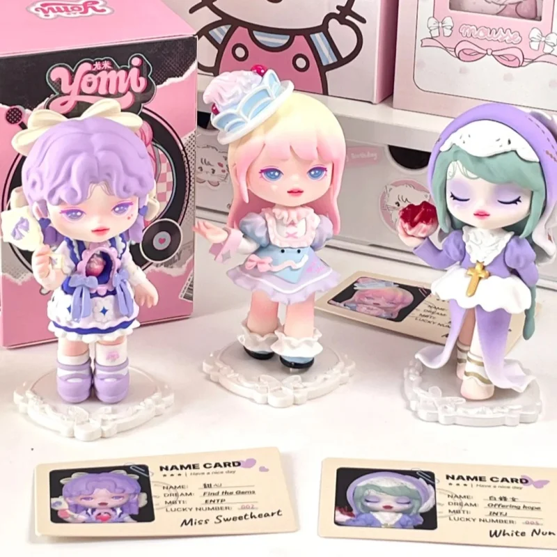 요미 드림룸 시리즈 블라인드 박스 트렌디 테이블탑 장식품 귀여운 인형 장난감 소녀들을 위한 선물 수집용 미니어처 피규어